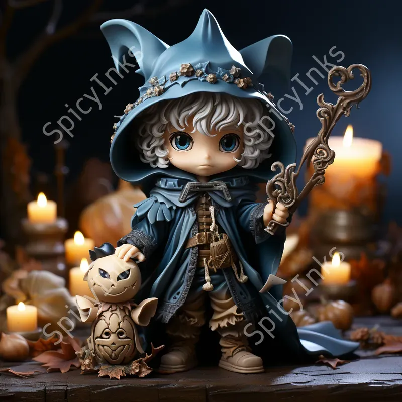 Kawaii Halloween Festive Clay Dolls