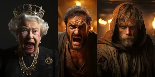 Angry Characters generated by midjourney