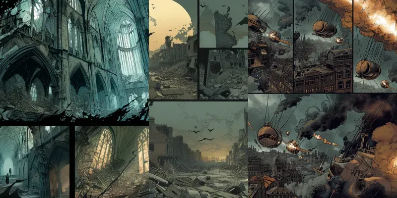 Dark Comic Pages generated by undefined