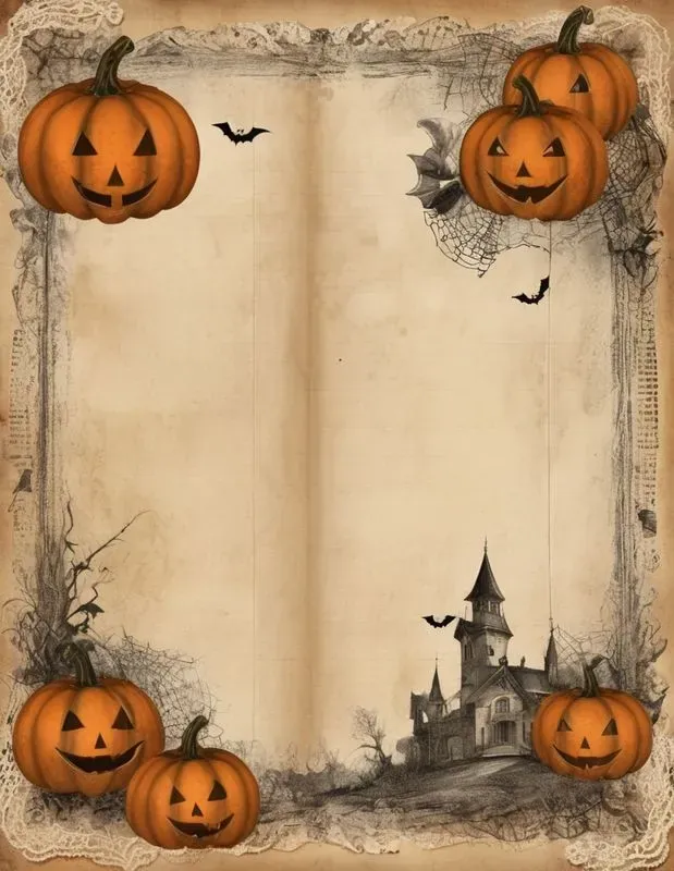 Halloween Writing Paper Journals Notes