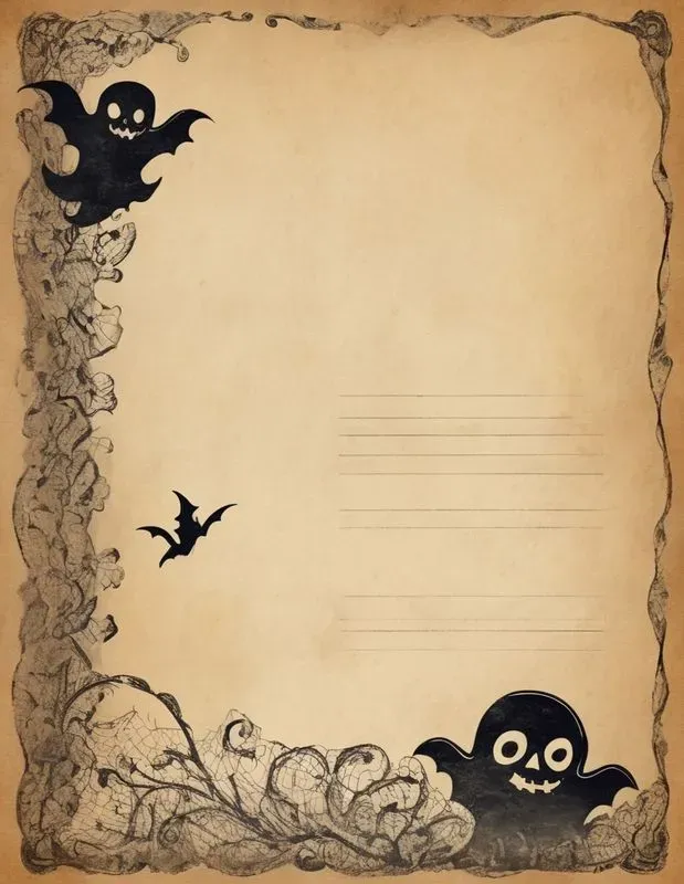 Halloween Writing Paper Journals Notes
