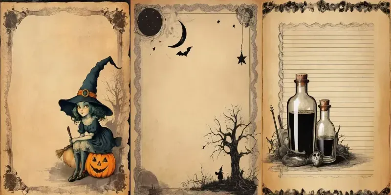 Halloween Writing Paper Journals Notes generated by undefined