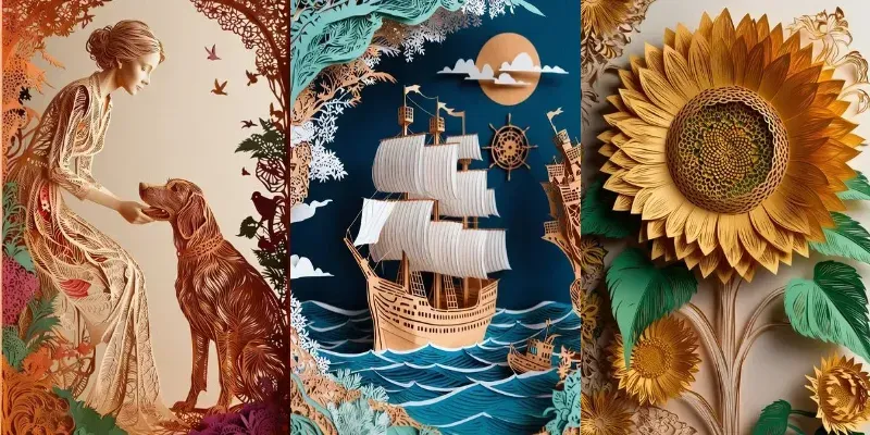 Papercut Art Images generated by undefined