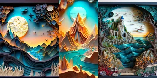 Fantasy Landscapes generated by midjourney