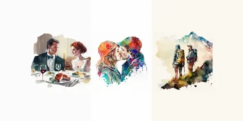 Simple Watercolours generated by midjourney
