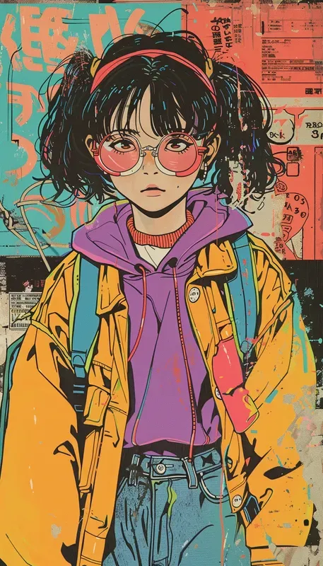 Kooky Portraits 90s Retro Anime Style