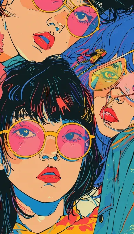 Kooky Portraits 90s Retro Anime Style