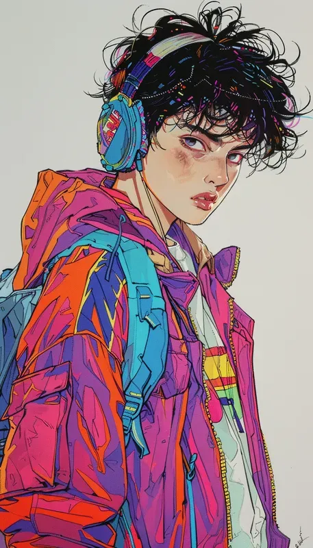 Kooky Portraits 90s Retro Anime Style