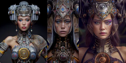 Ancient Warrior Queens generated by midjourney