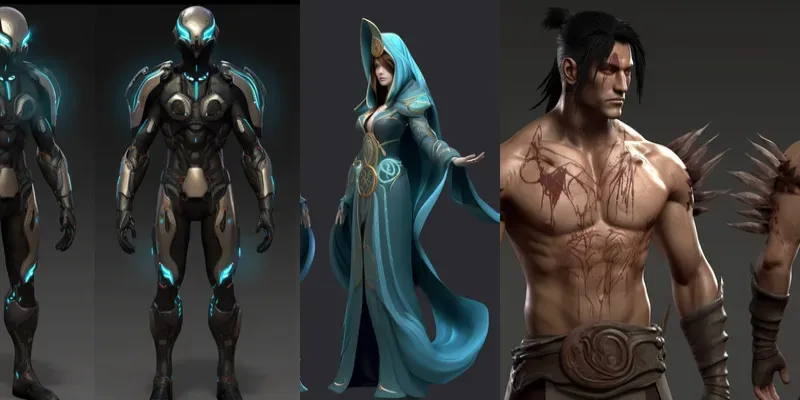 Futuristic Video Game Character Designs generated by undefined