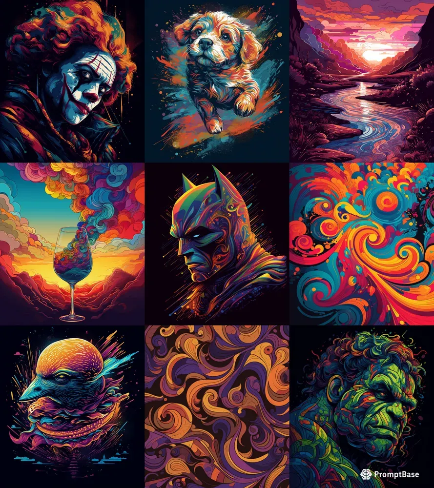 Simple Sweeping Vector Style Art Works