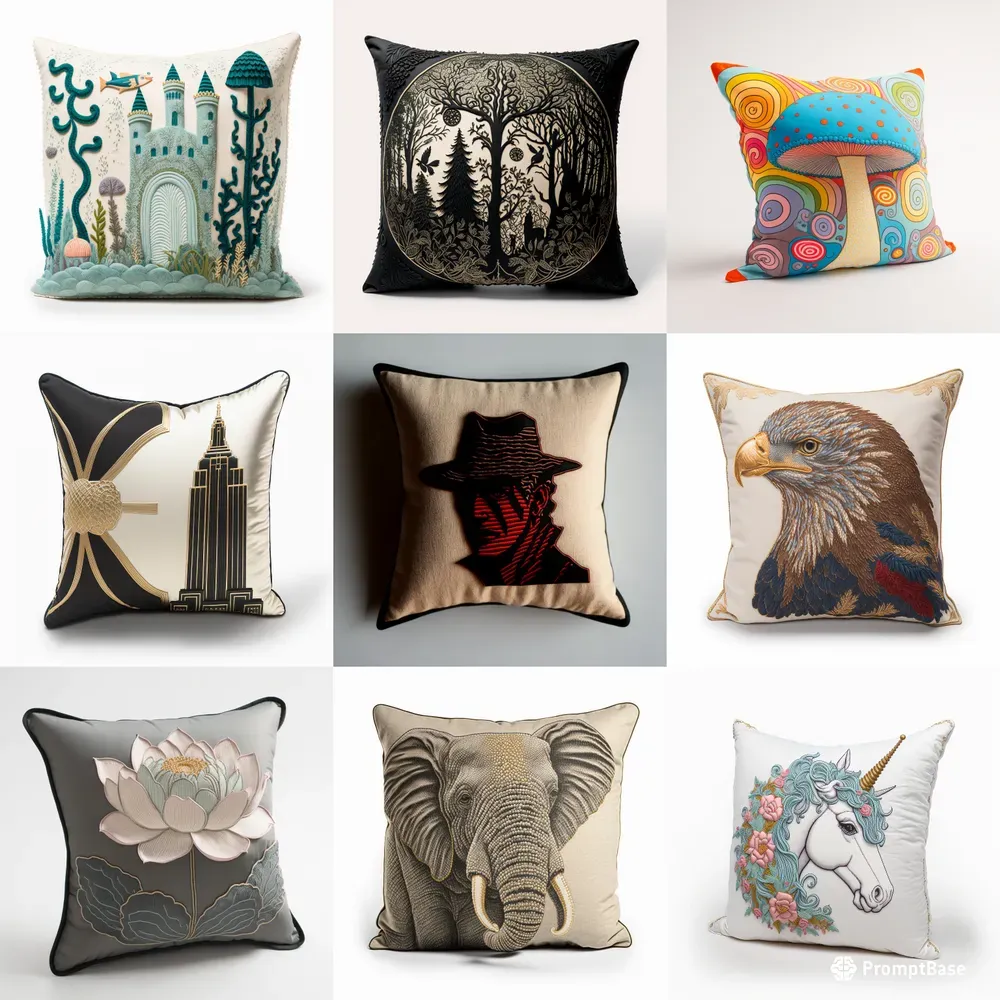 Beautiful Embroidered Throw Pillow Designs