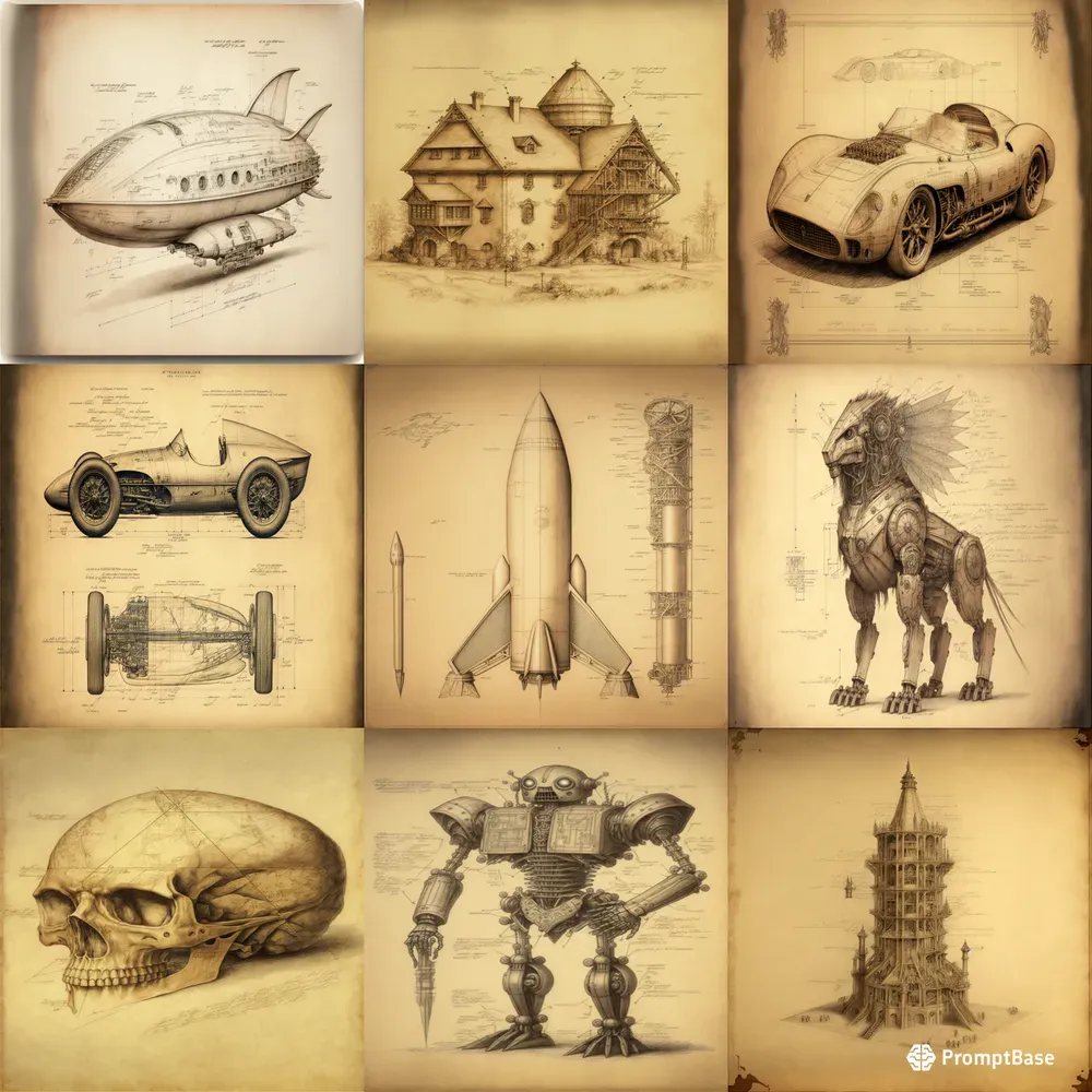 Leonardo Da Vinci Style Drawings