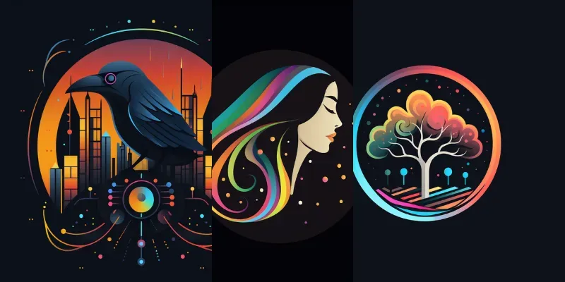 Vibrant Symbolic Logos generated by undefined