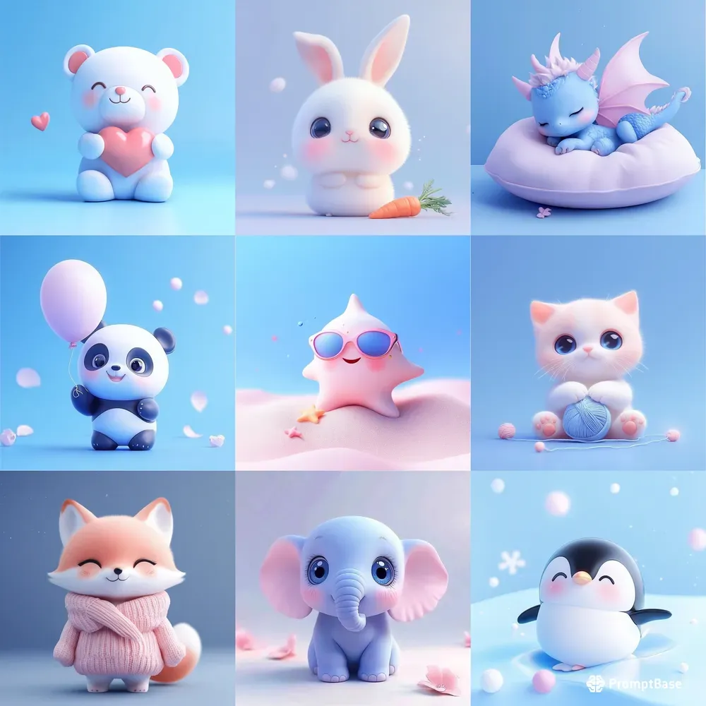 Adorable 3D Creations Sref Codes