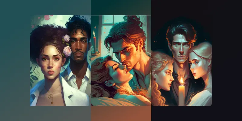 Romance Novel Cover Art generated by undefined