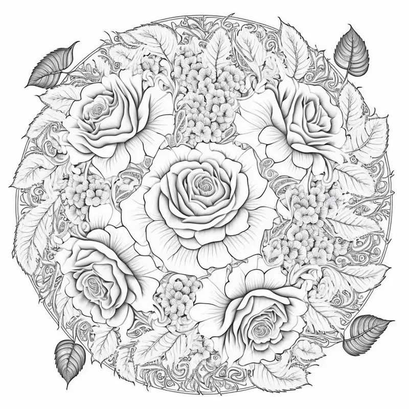 Fantastic Floral Mandala Coloring Pages