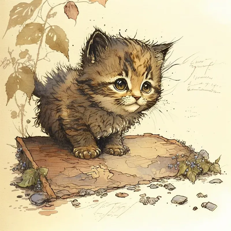 Victorian Style Illustrations Adorable Animals