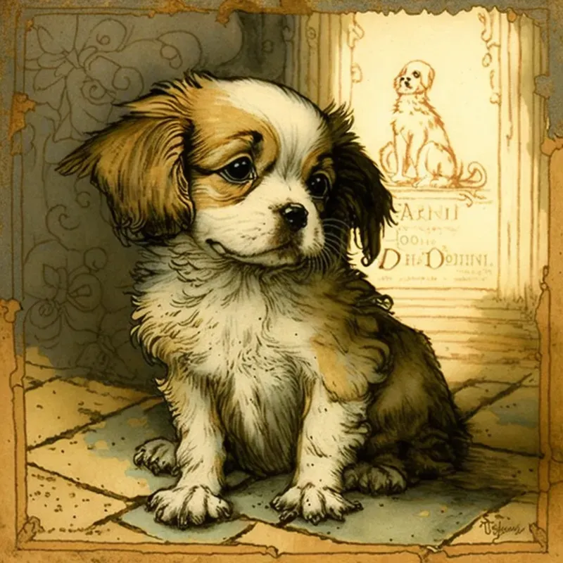 Victorian Style Illustrations Adorable Animals