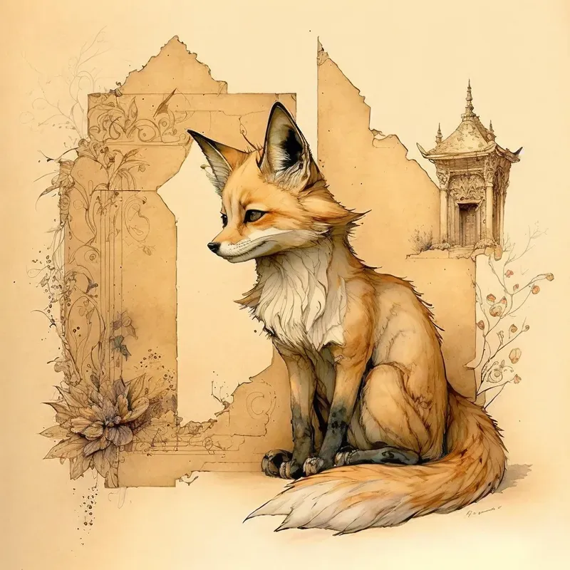 Victorian Style Illustrations Adorable Animals