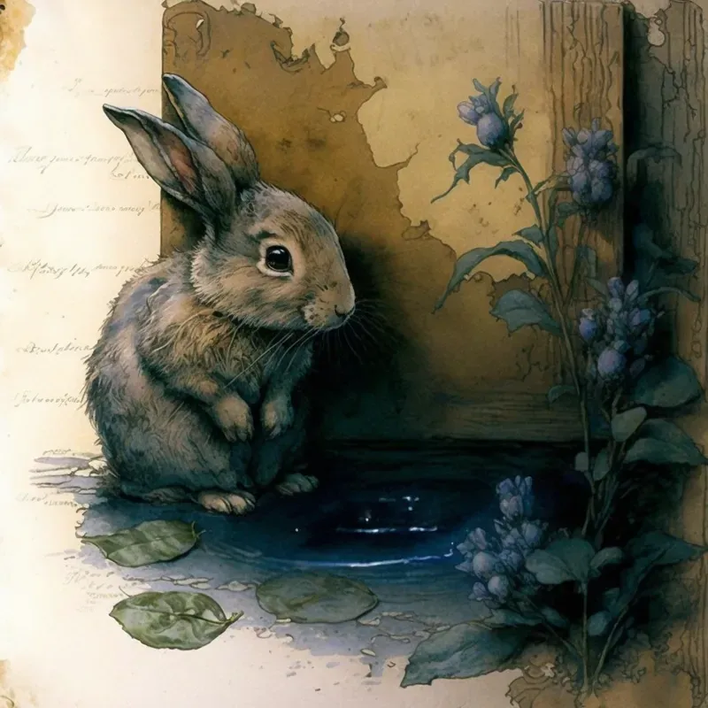 Victorian Style Illustrations Adorable Animals