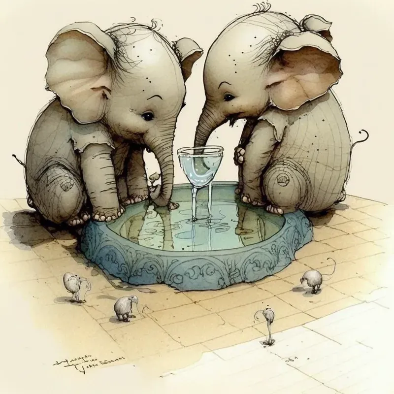 Victorian Style Illustrations Adorable Animals