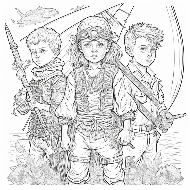 Pirates Coloring Book Pages