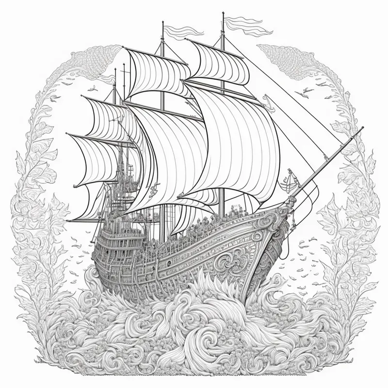 Pirates Coloring Book Pages