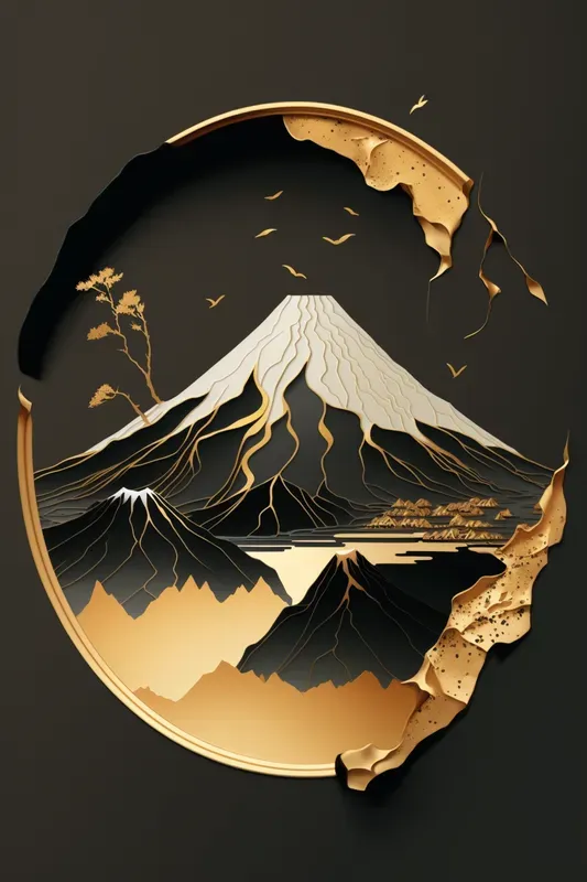 Elegant Kintsugi Inspired Wall Art