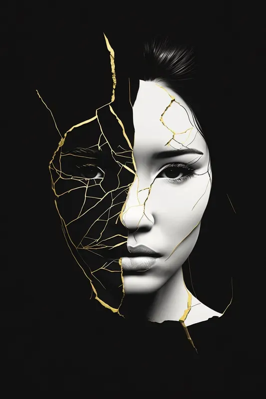 Elegant Kintsugi Inspired Wall Art