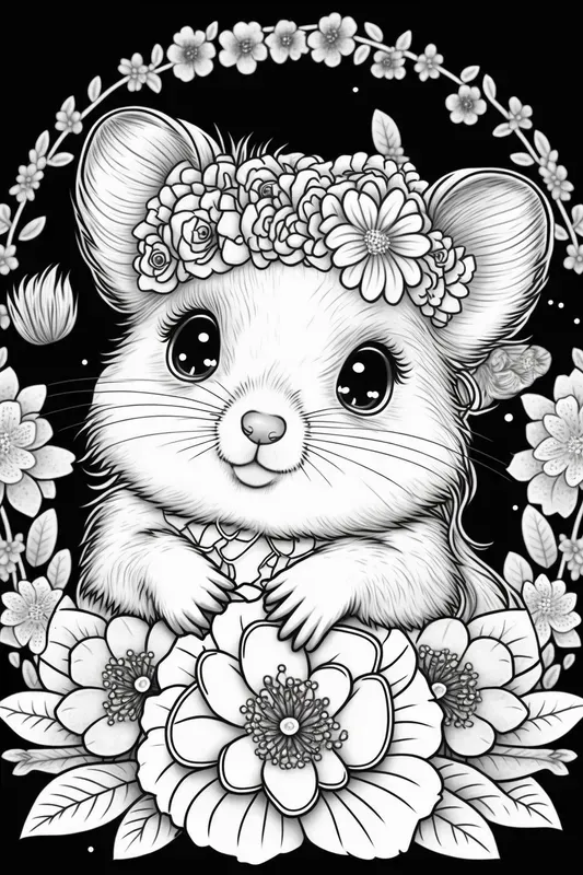 Kawaii Animals Coloring Book Pages