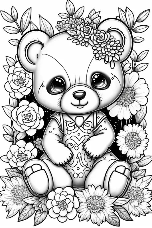 Kawaii Animals Coloring Book Pages