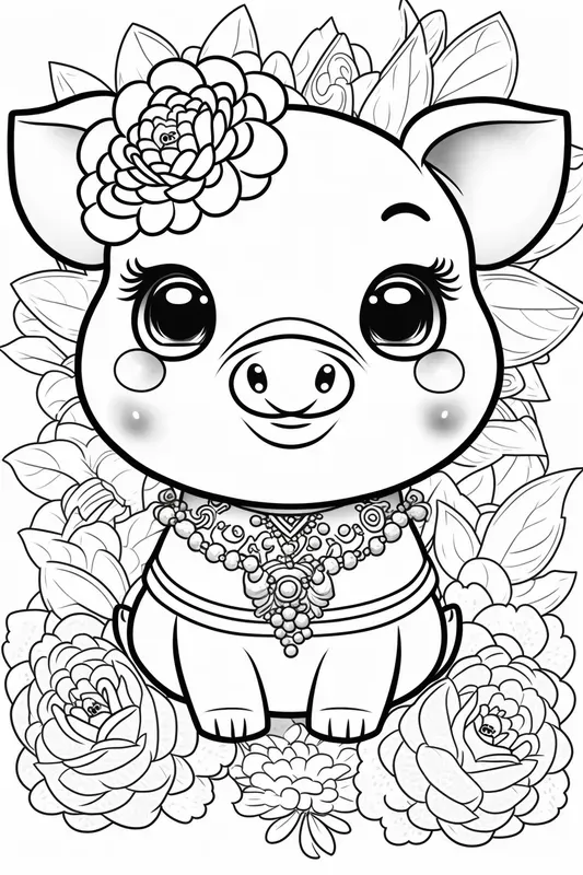Kawaii Animals Coloring Book Pages