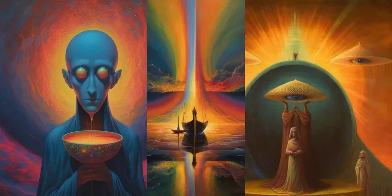 Alien Worlds Surreal Fine Art generated by undefined