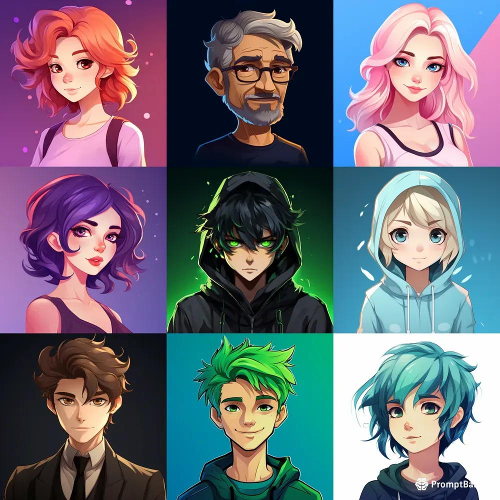 2D Avatar Profile Pictures