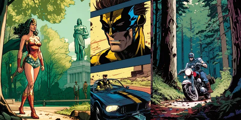 Marvel Comic Style Illustrations generated by undefined