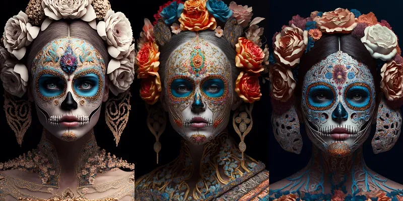 Days Of The Dead Portraits generated by undefined