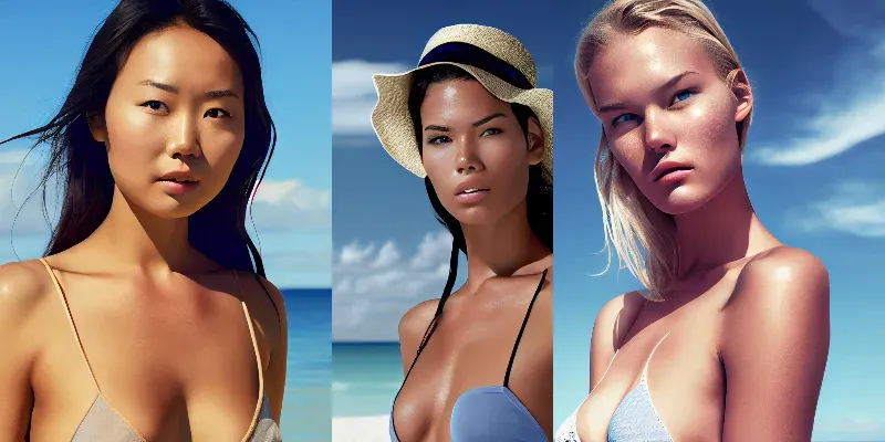 Swimsuit Fashion Models generated by undefined