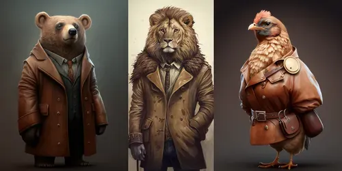 Fashionable Furry Friends generated by midjourney