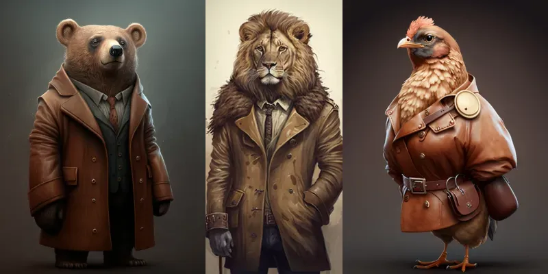 Fashionable Furry Friends generated by undefined