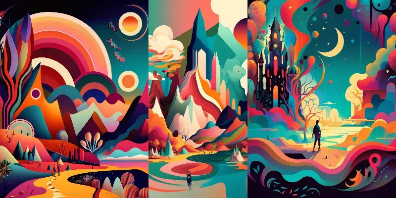 Wonderful Colorful Landscapes generated by undefined