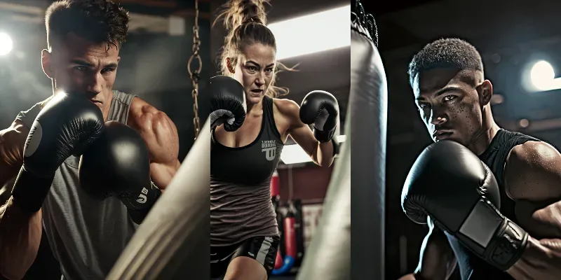 Realistic Boxing Athletes Training generated by undefined