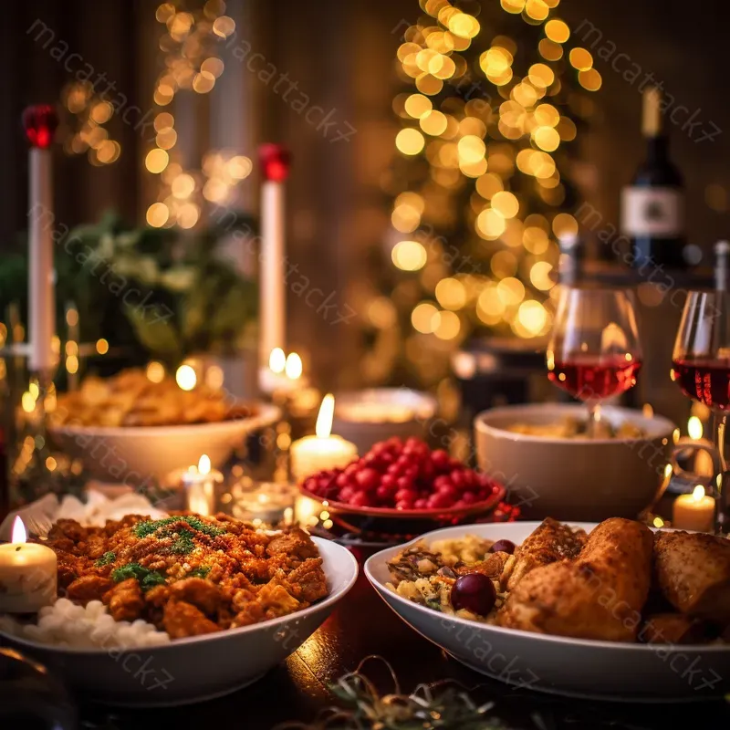 Christmas Realistic Dishes And Meals