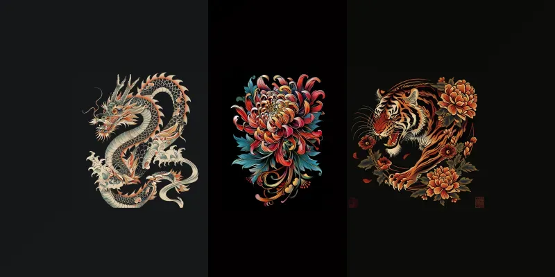 Neotraditional Vietnamese Tattoo Designs generated by undefined