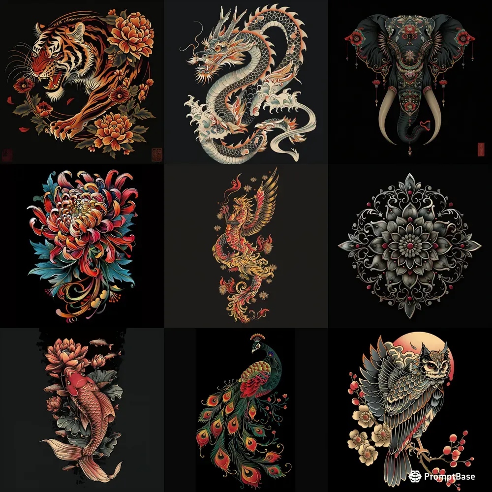 Neotraditional Vietnamese Tattoo Designs