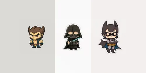 Famous Character Stickers generated by midjourney