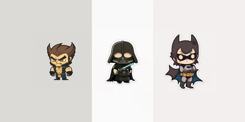 Famous Character Stickers generated by undefined