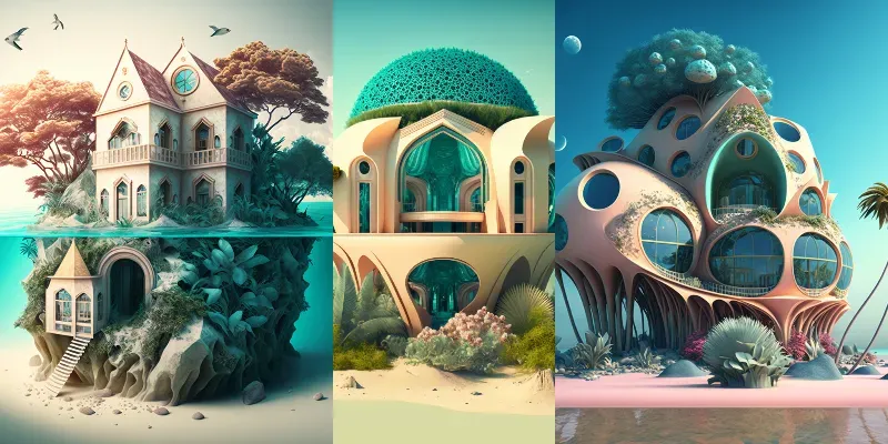 Dreamscapes By The Sea Surrealism Coasts generated by undefined