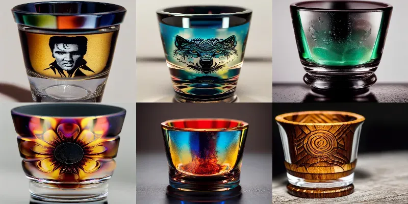 Shot Glass Design Product Photo generated by undefined