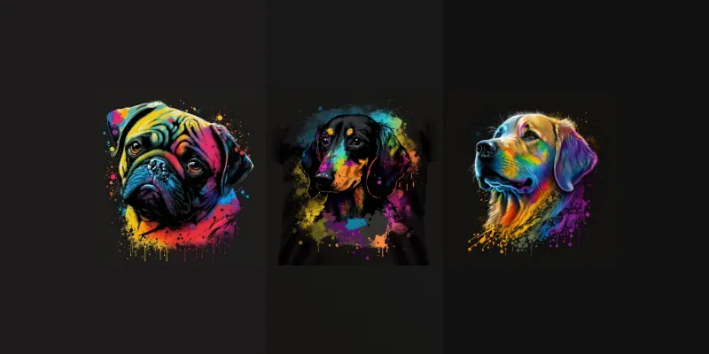 Stylish Dog T-shirt Designs generated by undefined